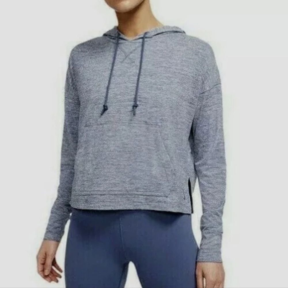 Nike Gray Cropped Relaxed Hoodie